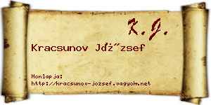 Kracsunov József névjegykártya