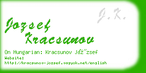 jozsef kracsunov business card